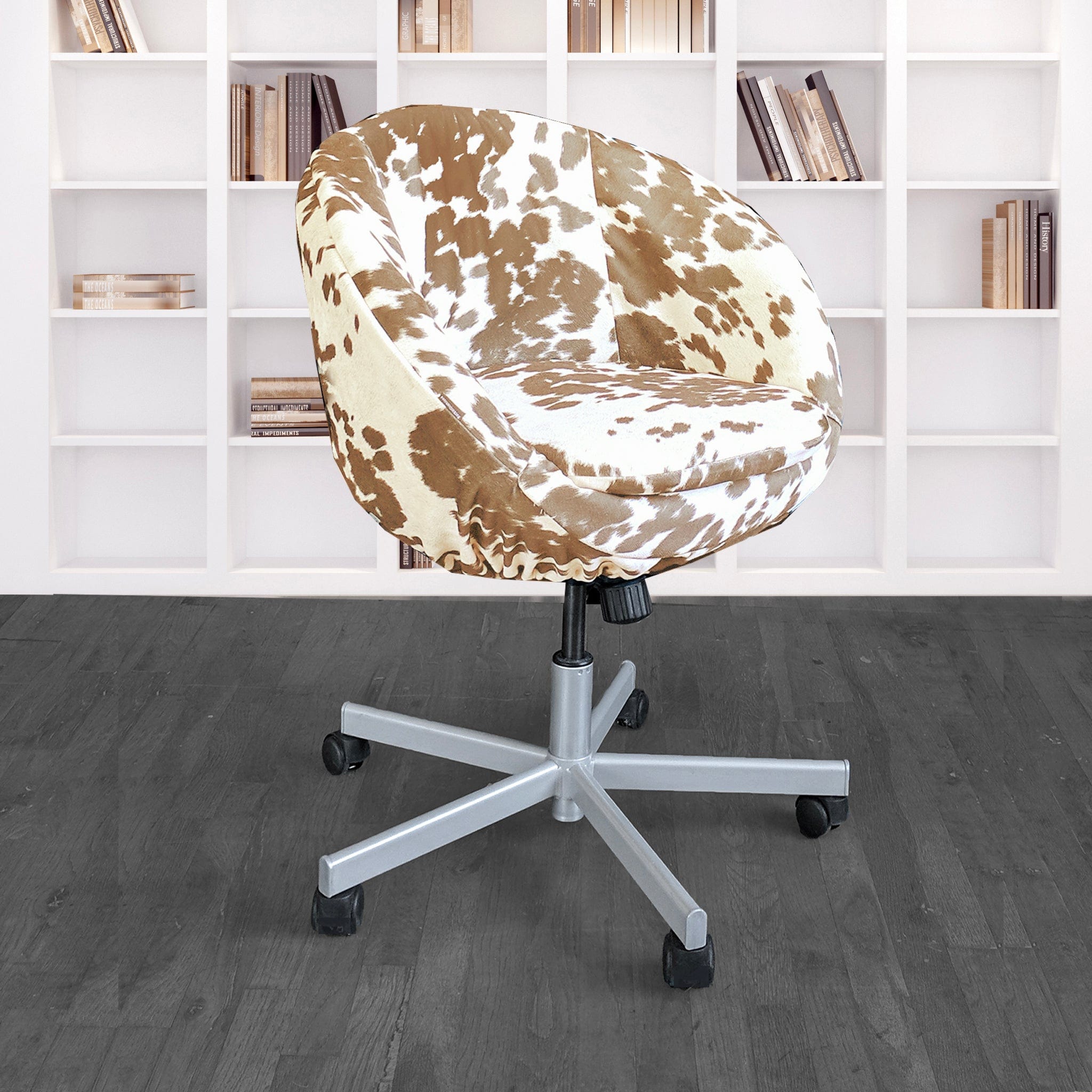 Rockin Cushions IKEA Skruvsta IKEA SKRUVSTA Chair Slip Cover, Light Brown Faux Cow Hide